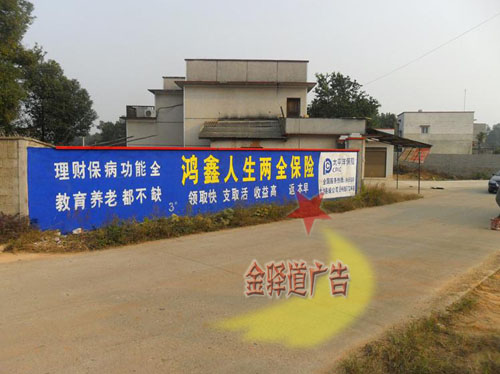 鴻鑫保險墻體廣告