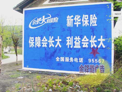 新華保險戶外墻體廣告